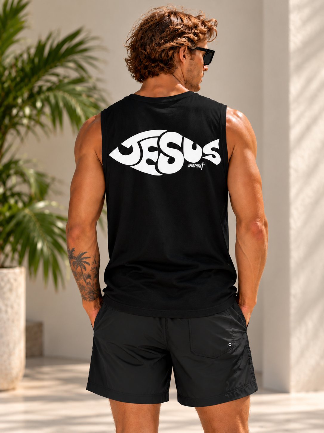 Jesus Fish Singlet — Summer Drop