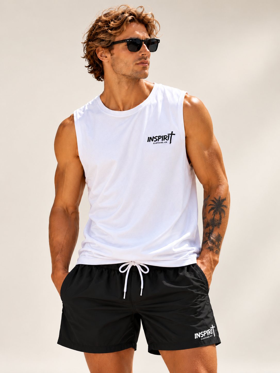 Inspirit Summer Drop — singlet and beach shorts
